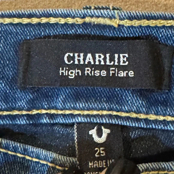 True Religion Charlie High Rise Flare Denim Jeans-NWOT - Picture 5 of 5